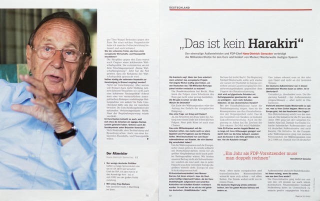 FOCUS MAGAZIN - Hans-Dietrich Genscher