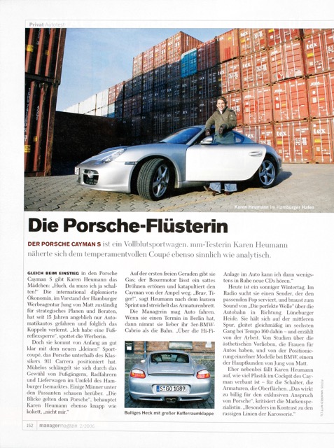 MANAGER MAGAZIN - Autotest Porsche Cayman S